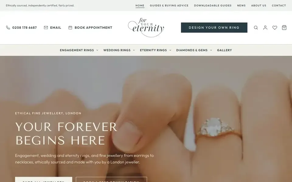 The For Your Eternity website